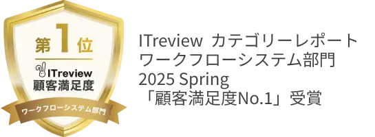 ITreviewカテゴリーレポートワークフローシステム部門顧客満足度No.1